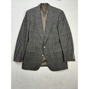 Vintage 70-80s Hart Schaffner And Marx Mens Virgin Wool Blazer Brown .